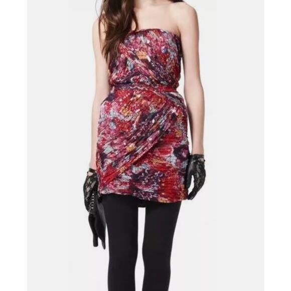 Diane Von Furtsenburg Vintage Strapless Draped Sequin Dress - Picture 7 of 7